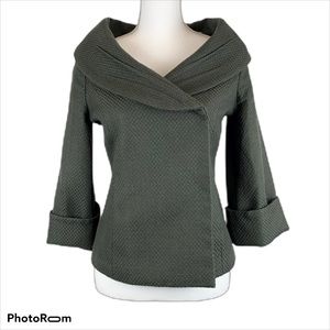 Anthropologie Tulle wool blend jacket olive green